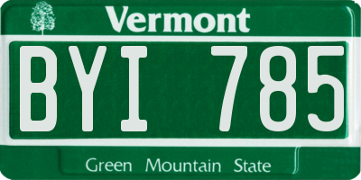 VT license plate BYI785