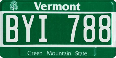 VT license plate BYI788