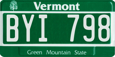 VT license plate BYI798