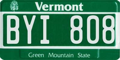 VT license plate BYI808