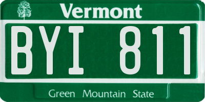 VT license plate BYI811