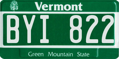 VT license plate BYI822