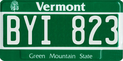 VT license plate BYI823