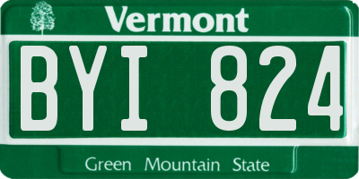 VT license plate BYI824