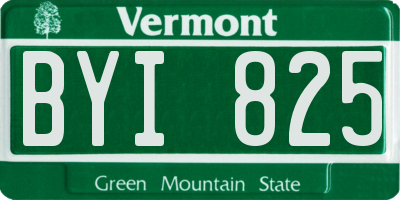 VT license plate BYI825