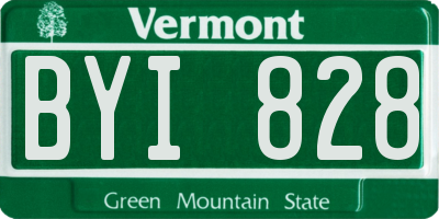 VT license plate BYI828