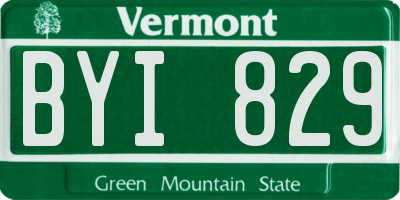 VT license plate BYI829