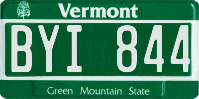 VT license plate BYI844