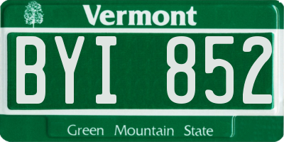 VT license plate BYI852