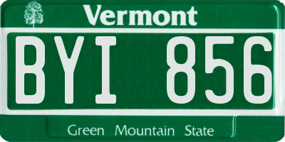 VT license plate BYI856