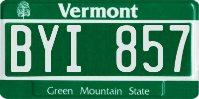 VT license plate BYI857