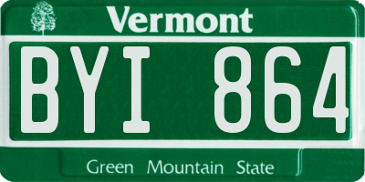 VT license plate BYI864