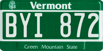 VT license plate BYI872