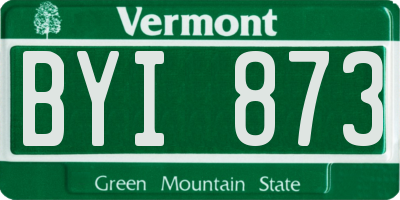 VT license plate BYI873