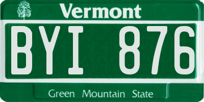 VT license plate BYI876