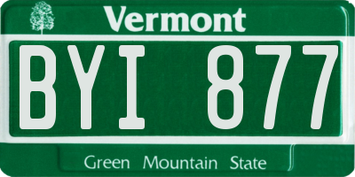VT license plate BYI877