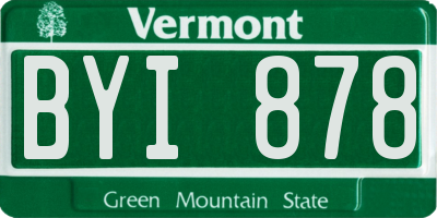 VT license plate BYI878