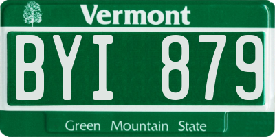 VT license plate BYI879