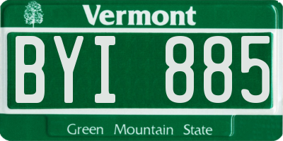 VT license plate BYI885