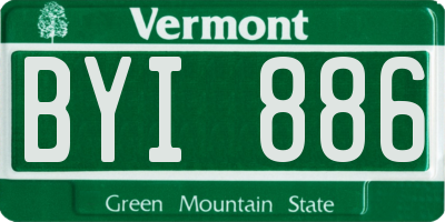VT license plate BYI886