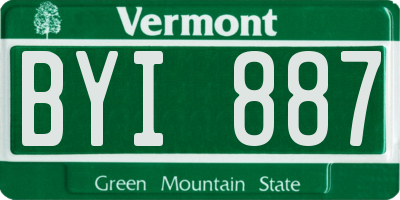 VT license plate BYI887