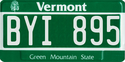 VT license plate BYI895