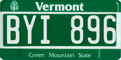 VT license plate BYI896