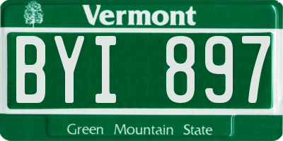 VT license plate BYI897