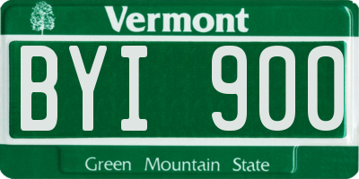 VT license plate BYI900