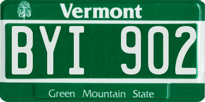 VT license plate BYI902