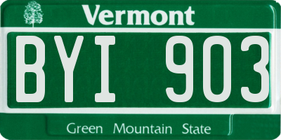VT license plate BYI903