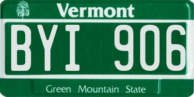 VT license plate BYI906