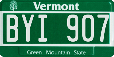 VT license plate BYI907