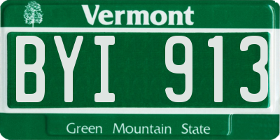 VT license plate BYI913