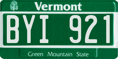 VT license plate BYI921