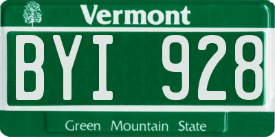 VT license plate BYI928