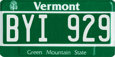 VT license plate BYI929