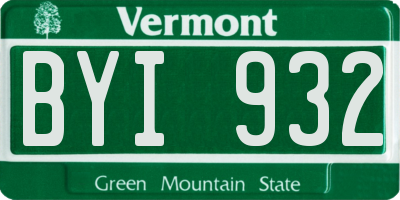 VT license plate BYI932