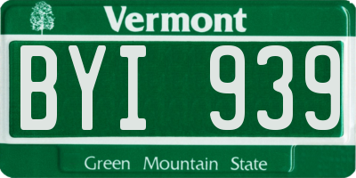 VT license plate BYI939