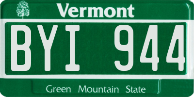 VT license plate BYI944