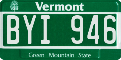 VT license plate BYI946