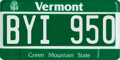 VT license plate BYI950