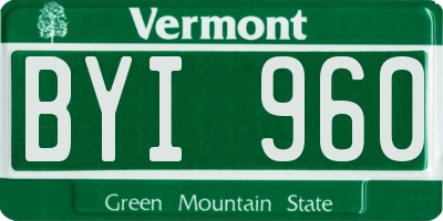 VT license plate BYI960