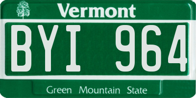VT license plate BYI964