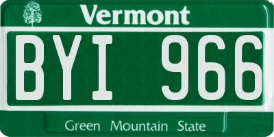 VT license plate BYI966
