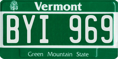 VT license plate BYI969