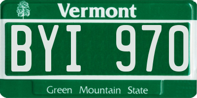 VT license plate BYI970