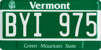 VT license plate BYI975