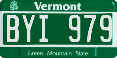 VT license plate BYI979