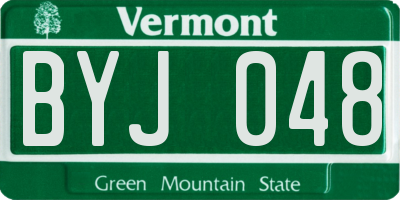 VT license plate BYJ048